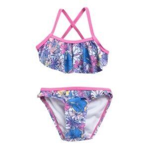 Bikini 2T- Girls Kids Toddler Kinsie Girl Purple Floral Strappy Swimsuit New NWT